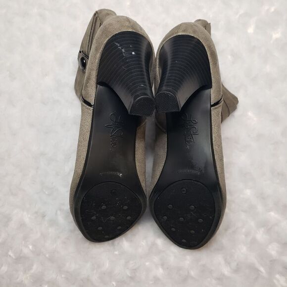 Life Stride 9.5M Yesterday faux suede grey ankle bootie casual everyday office - Picture 10 of 10